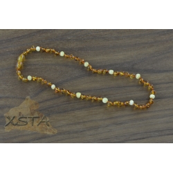 Amber teething necklace for babies or kids